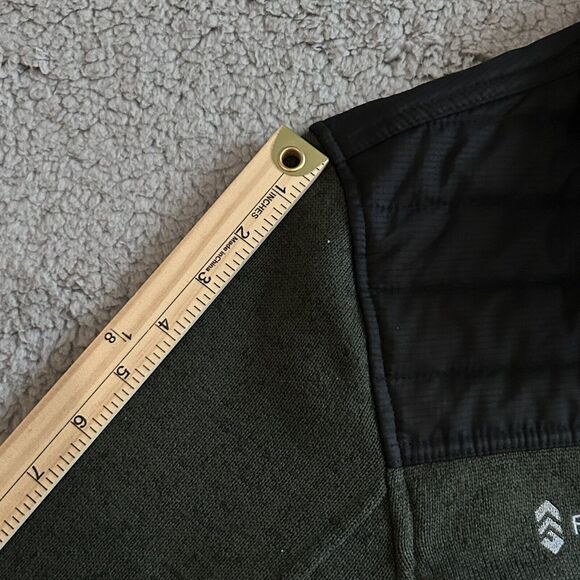 Free Country Men’s Size XL Fleece Jacket Full Zip Green Dadcore Outdoorwear - Picture 13 of 14